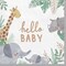 Soft Jungle Hello Baby Large Lunch Napkins